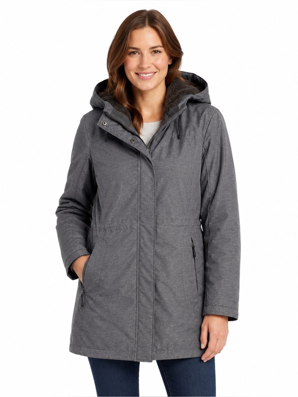 LL Bean Women's Winter Warmer Gray Jacket Size Medium